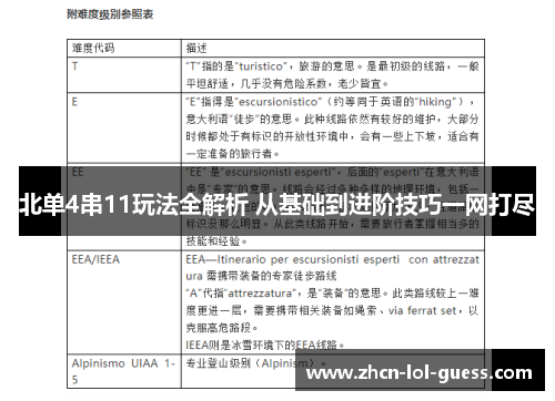 北单4串11玩法全解析 从基础到进阶技巧一网打尽